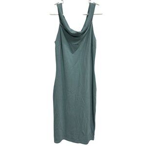 Akira Knee Length Dress Size Large Sleeveless Cowl Neck Rayon Blend Modern Chic